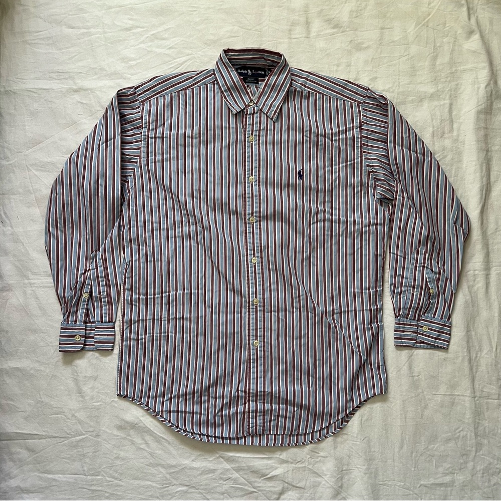 Ralph Lauren Red and Blue Casual Button Down Shirt